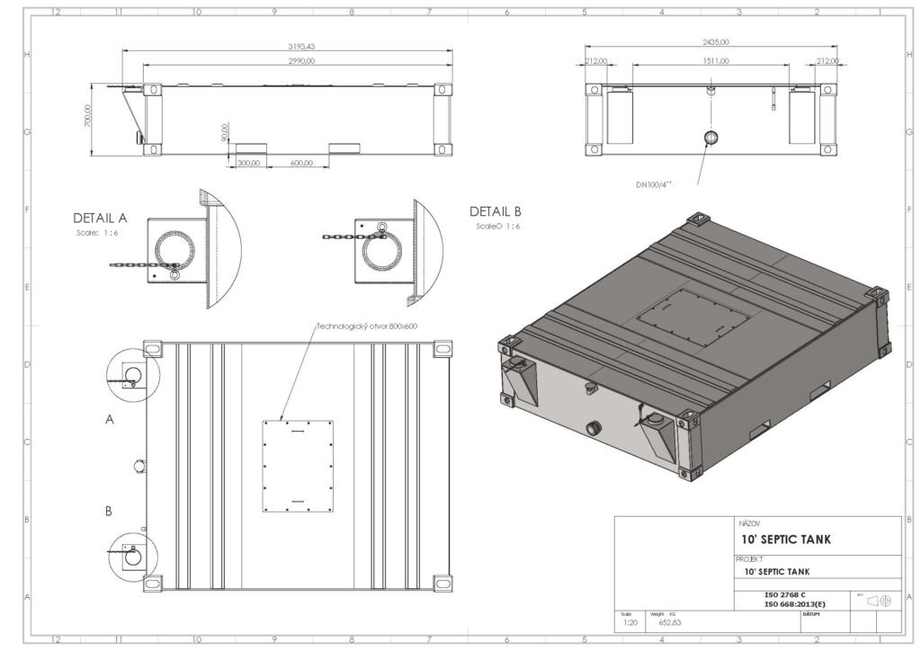 10-Fuß-Abwassertank für Sanitärcontainer – Foto 2