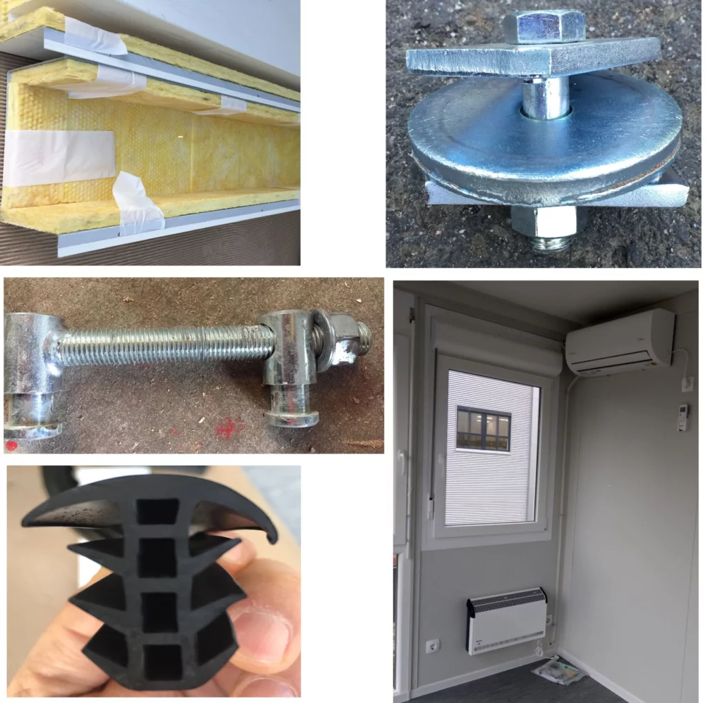 Zubehör, Ersatzteile für Container und Verbindungsmaterial